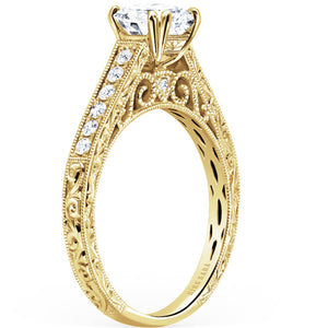 Kirk Kara "Stella" Filigree Diamond Engagement Ring