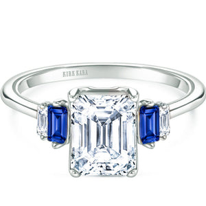 Kirk Kara "Stella" Five Stone Blue Sapphire Engagement Ring