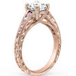Load image into Gallery viewer, Kirk Kara &quot;Stella&quot; Pink Sapphire and Diamond Engagement Ring
