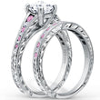 Load image into Gallery viewer, Kirk Kara &quot;Stella&quot; Pink Sapphire Diamond Wedding Band
