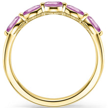 Load image into Gallery viewer, Kirk Kara &quot;Stella&quot; Pink Sapphire Marquise Shaped Wedding Band
