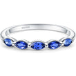 Load image into Gallery viewer, Kirk Kara &quot;Stella&quot; Prong Set Marquise Blue Sapphire Wedding Band
