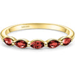 Load image into Gallery viewer, Kirk Kara &quot;Stella&quot; Prong Set Marquise Red Ruby Wedding Band
