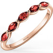 Load image into Gallery viewer, Kirk Kara &quot;Stella&quot; Prong Set Marquise Red Ruby Wedding Band
