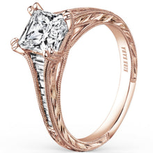 Load image into Gallery viewer, Kirk Kara &quot;Stella&quot; Tapered Channel Set Diamond Engagement Ring
