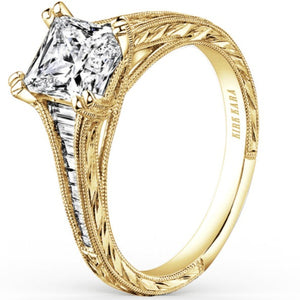 Kirk Kara "Stella" Tapered Channel Set Diamond Engagement Ring