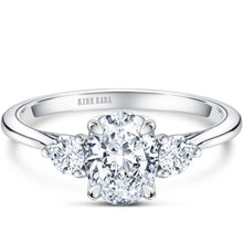 Load image into Gallery viewer, Kirk Kara &quot;Stella&quot; Three Stone Oval Diamond Engagement Ring
