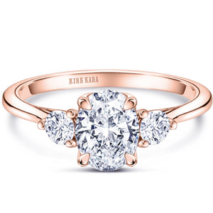 Kirk Kara "Stella" Three Stone Oval Diamond Engagement Ring