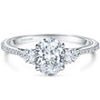 Load image into Gallery viewer, Kirk Kara &quot;Stella&quot; Three Stone Round Side Stone Diamond Engagement Ring
