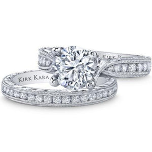 Kirk Kara "Stella" Twist Diamond Channel Set Engagement Ring