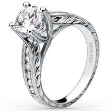 Load image into Gallery viewer, Kirk Kara &quot;Stella&quot; Twist Diamond Channel Set Engagement Ring

