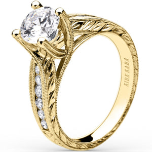 Kirk Kara "Stella" Twist Diamond Channel Set Engagement Ring