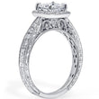 Load image into Gallery viewer, Kirk Kara &quot;Stella&quot; Vintage Style Cushion Halo Diamond Engagement Ring
