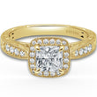 Load image into Gallery viewer, Kirk Kara &quot;Stella&quot; Vintage Style Cushion Halo Diamond Engagement Ring
