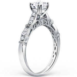 Kirk Kara "Stella" Vintage Style Diamond Engagement Ring