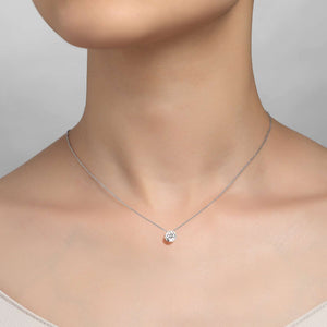 Lafonn 1.50 Carat Frameless Floating Simulated Round Cut Diamond Necklace