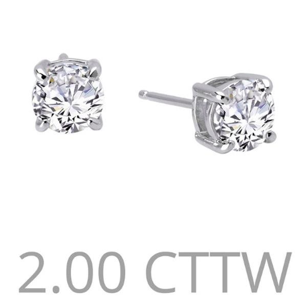 2Ct Round Cut Simulated Diamond Stud Earrings 14K White Gold Plated 925  Silver | eBay