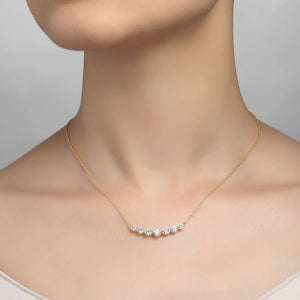 Lafonn 7 Symbols of Joy Gold Plated Simulated Diamond Necklace