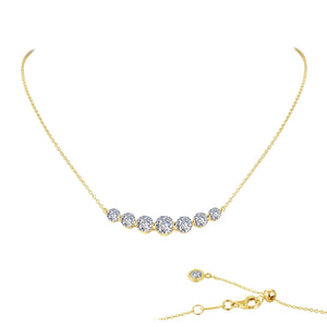 Lafonn 7 Symbols of Joy Gold Plated Simulated Diamond Necklace