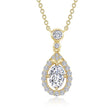 Load image into Gallery viewer, Lafonn Classic Pear Shaped Halo Simulated Diamond Necklace
