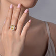 Load image into Gallery viewer, Lafonn Emerald Cut Simulated Yellow Diamond Halo Ring
