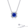 Load image into Gallery viewer, Lafonn Fancy Lab-Grown Sapphire Halo Necklace
