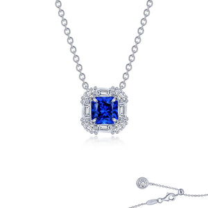 Lafonn Fancy Lab-Grown Sapphire Halo Necklace