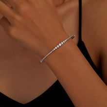 Load image into Gallery viewer, Lafonn Graduated Round Cut Simulated Diamond Bangle Bracelet
