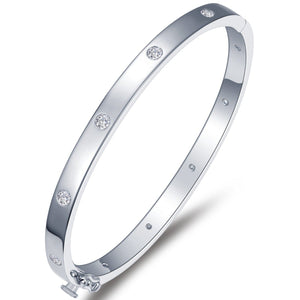 Lafonn High Polish Round Cut Simulated Diamond Bangle Bracelet
