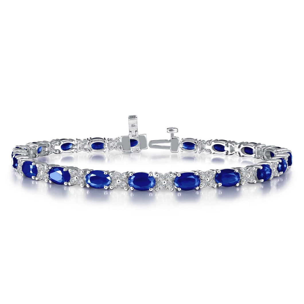 Lafonn Lab-Grown Blue Sapphire and Simulated Diamond Tennis Bracelet