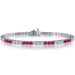 Load image into Gallery viewer, Lafonn Lab-Grown Ruby and Simulated Diamond Tennis Bracelet
