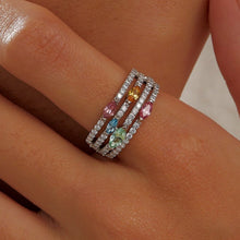 Load image into Gallery viewer, Lafonn Marquise Shaped Multi-Colored Lab-Grown Sapphire Band
