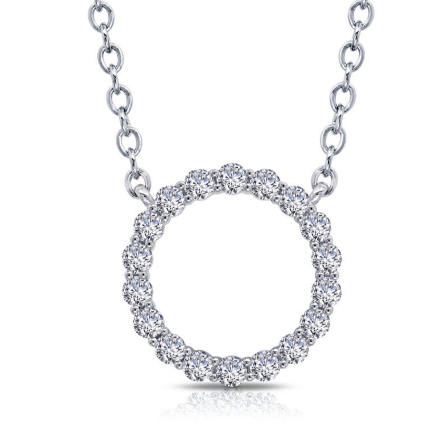 yellow gold small open circle necklace – dianakane