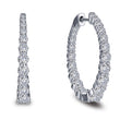 Load image into Gallery viewer, Lafonn Round Cut One Inch Graduating Simulated Diamond Hoop Earrings
