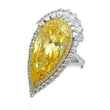 Load image into Gallery viewer, Lafonn Simulated Canary Yellow Pear Cut Diamond Ring
