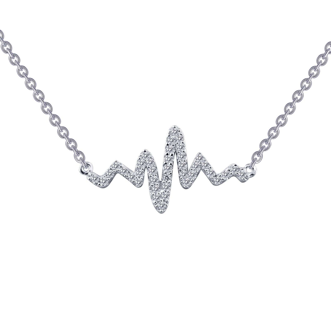 Lafonn Simulated Diamond Heartbeat Pendant