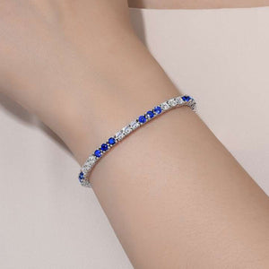 Lafonn Simulated Diamond & Lab-Grown Blue Sapphire Tennis Bracelet