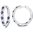 Load image into Gallery viewer, Lafonn Simulated Diamond &amp; Lab-Grown Sapphire Hoop Earrings
