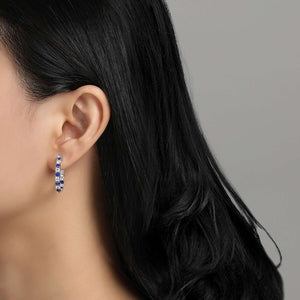 Lafonn Simulated Diamond & Lab-Grown Sapphire Hoop Earrings