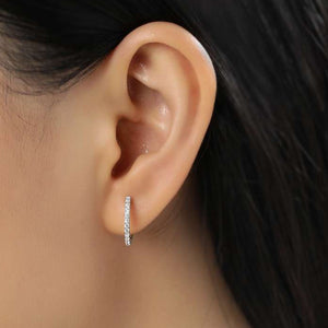 Lafonn Simulated Diamond Round Cut Huggie Earrings