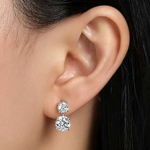 Lafonn Simulated Diamond Round Solitaire Dangle Earrings