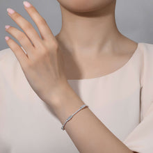Load image into Gallery viewer, Lafonn Simulated Three Stone Round Cut Diamond Tennis Bracelet
