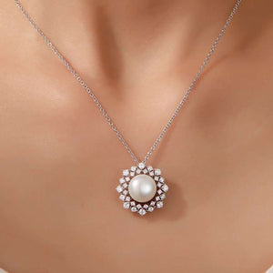 Lafonn Sunburst Cultured Freshwater Pearl Necklace