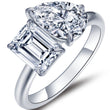 Load image into Gallery viewer, Lafonn Toi et Moi Pear &amp; Emerald Cut Ring
