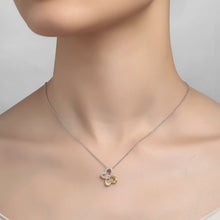 Load image into Gallery viewer, Lafonn Two-Tone Double Heart Simulated Diamond Pendant
