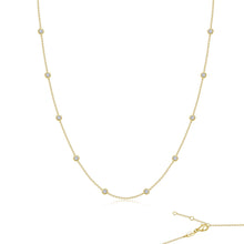 Load image into Gallery viewer, Lafonn Yellow Gold Plated Simulated Diamond by the Yard Necklace
