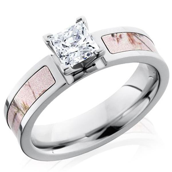Lashbrook Realtree Pink Camo Diamond Engagement Ring