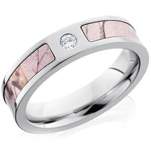 Load image into Gallery viewer, Lashbrook Realtree Pink Camo Diamond Wedding Ring
