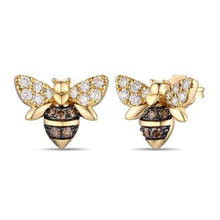 Load image into Gallery viewer, Le Vian Bee Positive Chocolate Diamond Bumblebee Earrings
