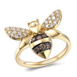 Load image into Gallery viewer, Le Vian Bee Positive Chocolate Diamond Bumblebee Ring
